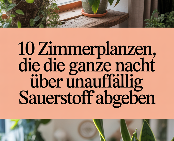 10 Zimmerpflanzen, die die ganze Nacht über unauffällig Sauerstoff abgeben