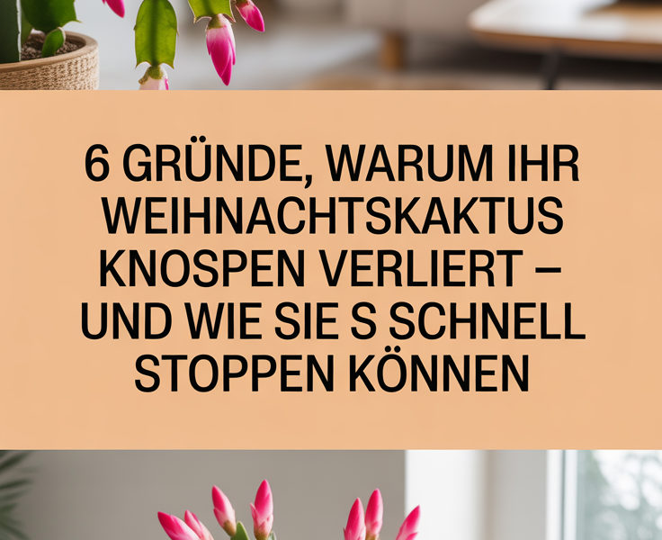 6 Gründe, warum Ihr Weihnachtskaktus Knospen verliert – und wie Sie es schnell stoppen können