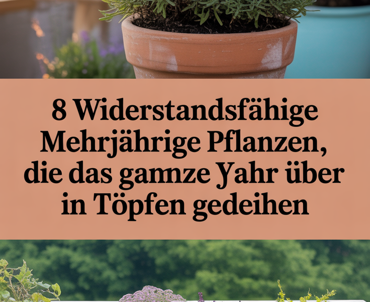 8 widerstandsfähige mehrjährige Pflanzen, die das ganze Jahr über in Töpfen gedeihen