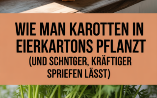 Wie man Karotten in Eierkartons pflanzt (und schneller, kräftiger sprießen lässt!)