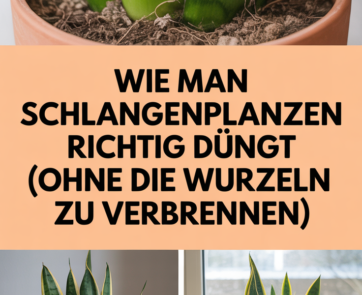 Wie man Schlangenpflanzen richtig düngt (ohne die Wurzeln zu verbrennen)