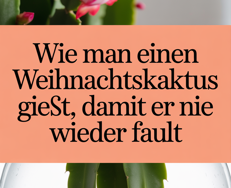 Wie man einen Weihnachtskaktus gießt, damit er nie wieder fault