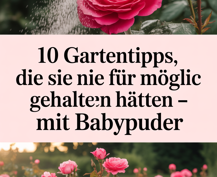 10 Gartentipps, die Sie nie für möglich gehalten hätten – mit Babypuder