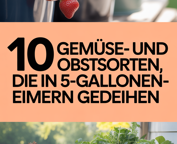 10 Gemüse- und Obstsorten, die in 5-Gallonen-Eimern gedeihen
