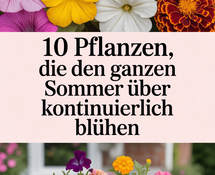 10 Pflanzen, die den ganzen Sommer über kontinuierlich blühen