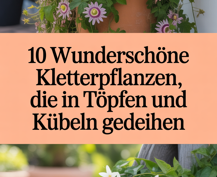10 Wunderschöne Kletterpflanzen, die in Töpfen und Kübeln gedeihen