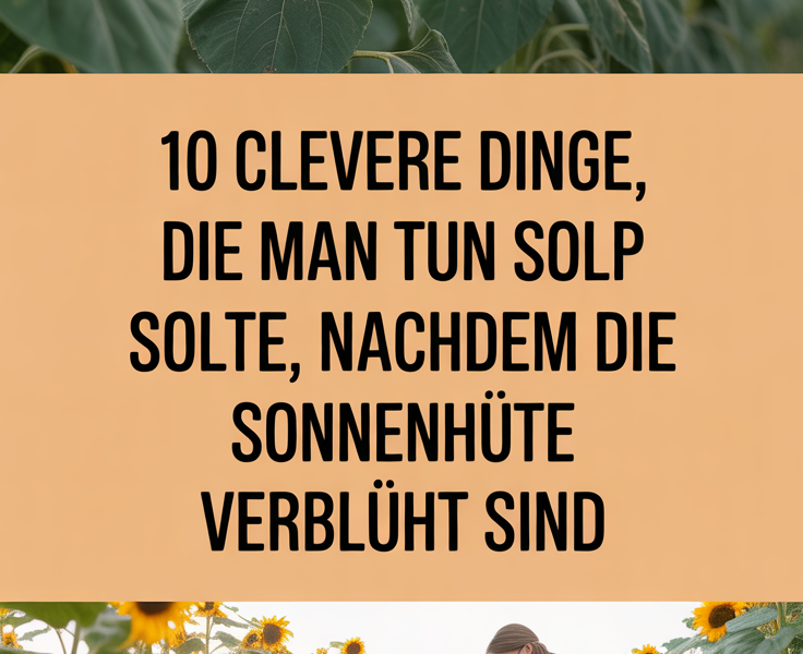 10 clevere Dinge, die man tun sollte, nachdem die Sonnenhüte verblüht sind