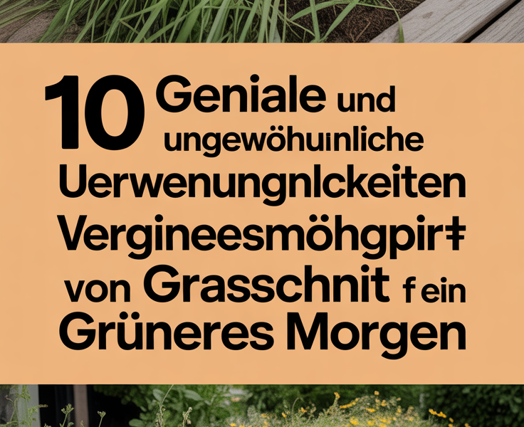 10 geniale und ungewöhnliche Verwendungsmöglichkeiten von Grasschnitt für ein grüneres Morgen