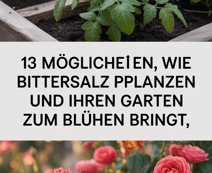 13 Möglichkeiten, wie Bittersalz Pflanzen und Ihren Garten zum Blühen bringt