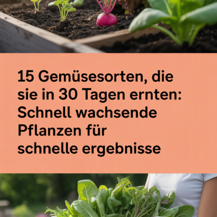 15 Gemüsesorten, die Sie in 30 Tagen ernten können: Schnell wachsende Pflanzen für schnelle Ergebnisse