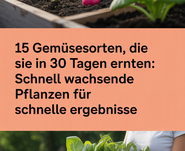 15 Gemüsesorten, die Sie in 30 Tagen ernten können: Schnell wachsende Pflanzen für schnelle Ergebnisse