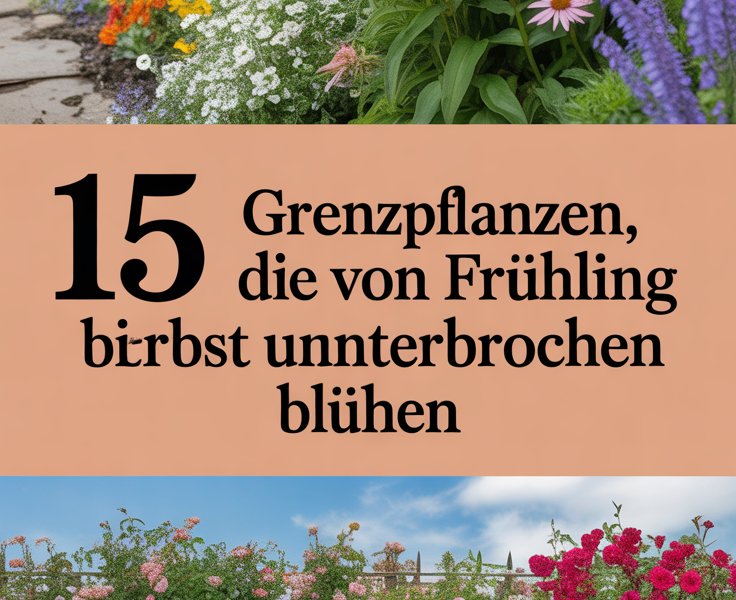 15 Grenzpflanzen, die von Frühling bis Herbst ununterbrochen blühen