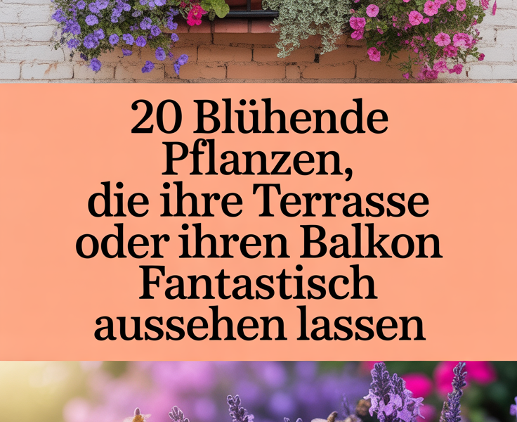 20 Blühende Pflanzen, die Ihre Terrasse oder Ihren Balkon fantastisch aussehen lassen