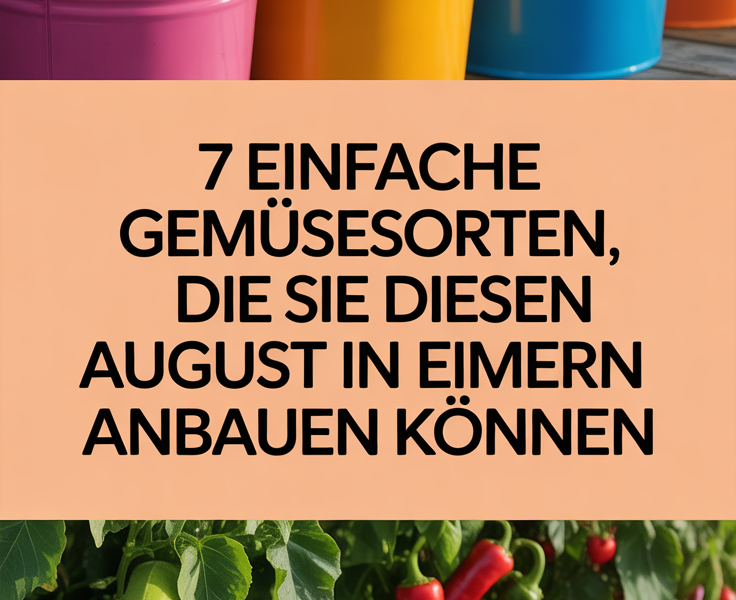7 Einfache Gemüsesorten, die Sie diesen August in Eimern anbauen können
