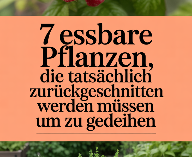 7 essbare Pflanzen, die tatsächlich zurückgeschnitten werden müssen, um zu gedeihen