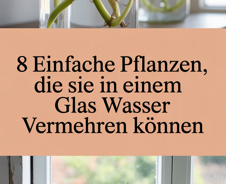 8 Einfache Pflanzen, die Sie in einem Glas Wasser vermehren können
