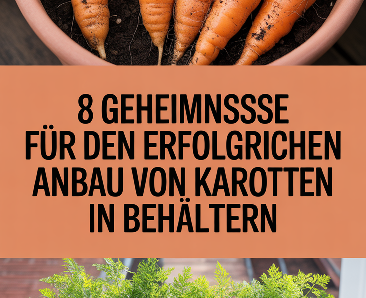 8 Geheimnisse für den erfolgreichen Anbau von Karotten in Behältern
