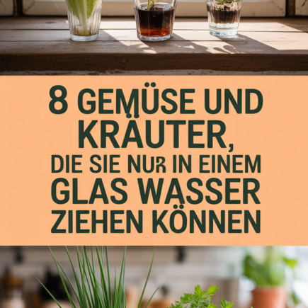 8 Gemüse und Kräuter, die Sie nur in einem Glas Wasser ziehen können