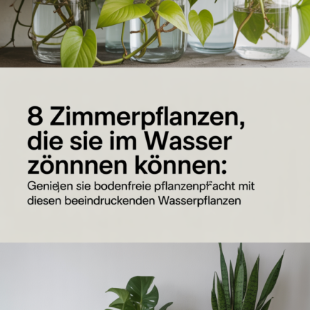 8 Zimmerpflanzen, die Sie im Wasser ziehen können: Genießen Sie bodenfreie Pflanzenpracht mit diesen beeindruckenden Wasserpflanzen