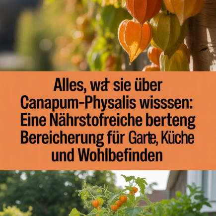 Alles, was Sie über Canapum-Physalis wissen müssen: Eine nährstoffreiche Bereicherung für Garten, Küche und Wohlbefinden