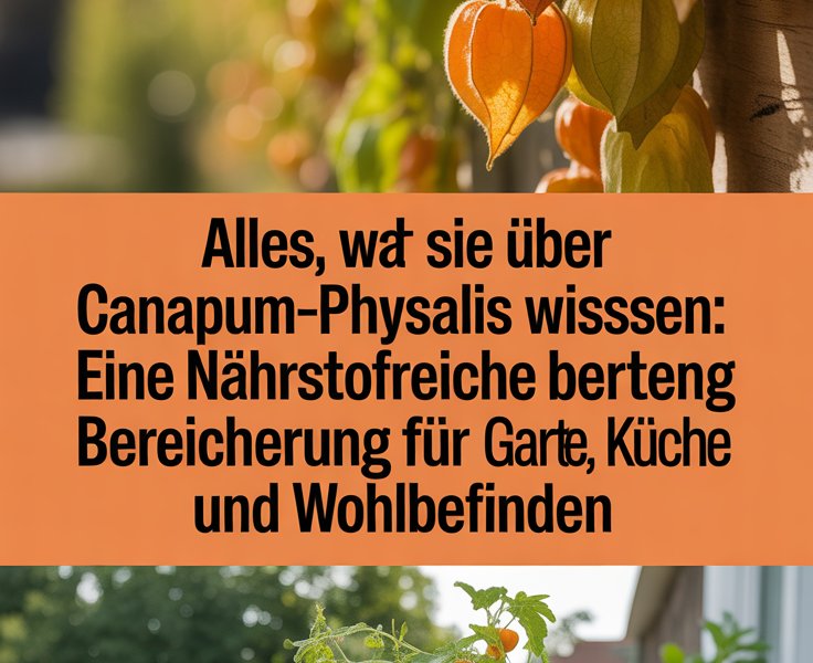 Alles, was Sie über Canapum-Physalis wissen müssen: Eine nährstoffreiche Bereicherung für Garten, Küche und Wohlbefinden