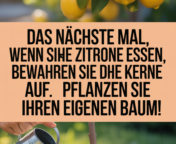 Das nächste Mal, wenn Sie eine Zitrone essen, bewahren Sie die Kerne auf. Pflanzen Sie Ihren eigenen Baum!