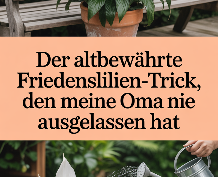 Der altbewährte Friedenslilien-Trick, den meine Oma nie ausgelassen hat