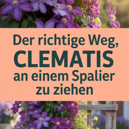 Der richtige Weg, Clematis an einem Spalier zu ziehen