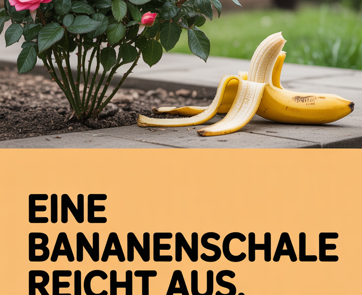 Eine Bananenschale reicht aus, um Rosen wieder zum Leben zu erwecken