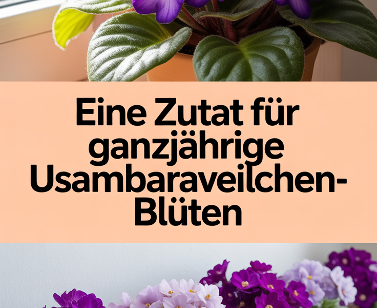 Eine Zutat für ganzjährige Usambaraveilchen-Blüten