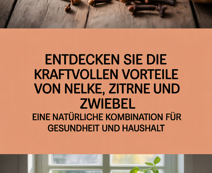 Entdecken Sie die kraftvollen Vorteile von Nelke, Zitrone und Zwiebel: Eine natürliche Kombination für Gesundheit und Haushalt
