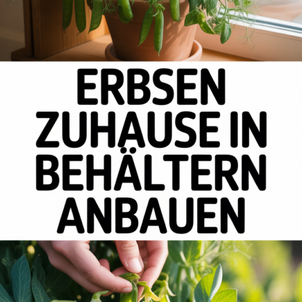 Erbsen zuhause in Behältern anbauen