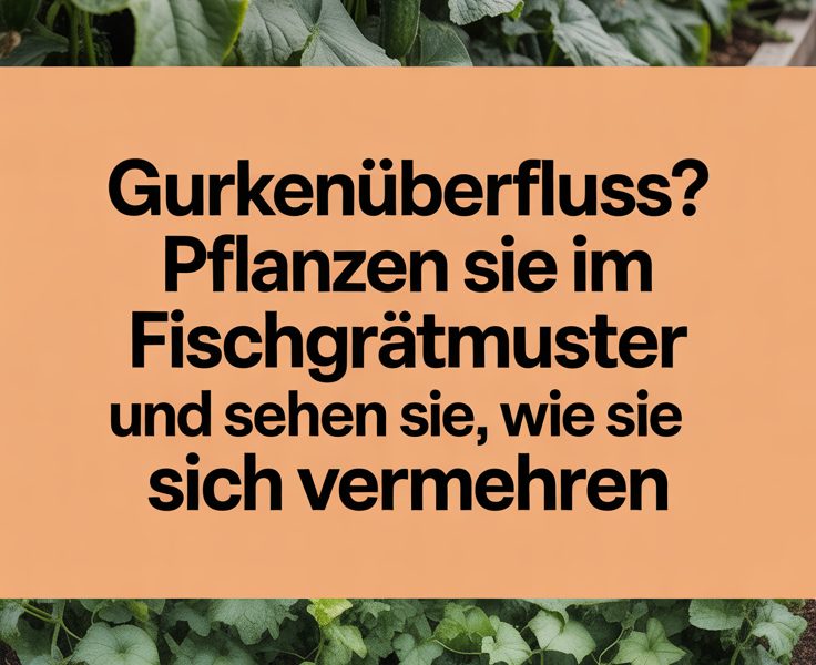 Gurkenüberfluss? Pflanzen Sie im Fischgrätmuster und sehen Sie, wie sie sich vermehren