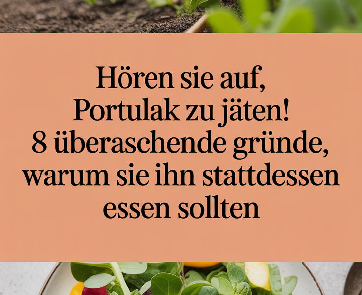 Hören Sie auf, Portulak zu jäten! 8 überraschende Gründe, warum Sie ihn stattdessen essen sollten
