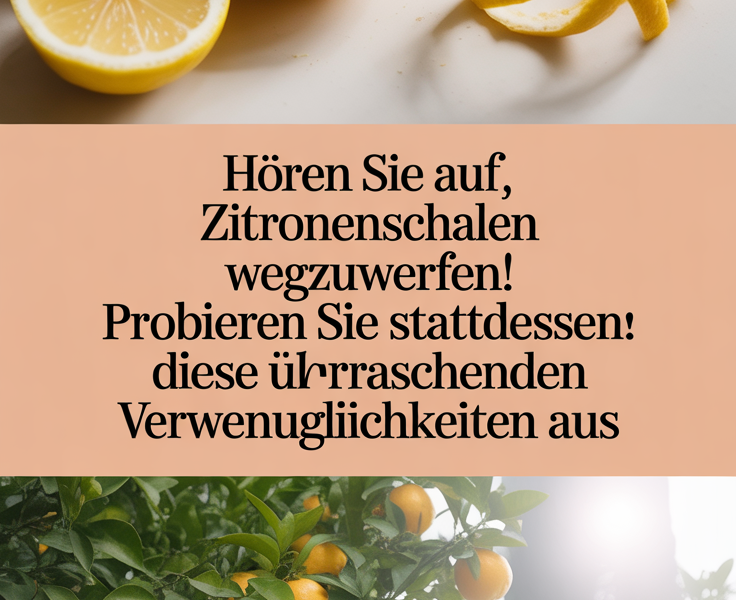 Hören Sie auf, Zitronenschalen wegzuwerfen! Probieren Sie stattdessen diese überraschenden Verwendungsmöglichkeiten aus