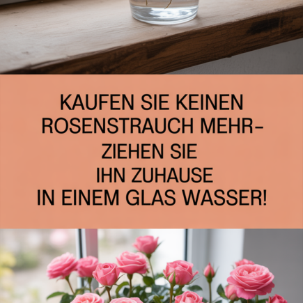 Kaufen Sie keinen Rosenstrauch mehr – Ziehen Sie ihn zuhause in einem Glas Wasser!
