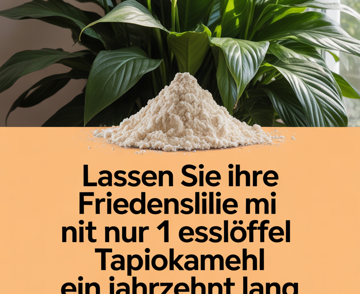 Lassen Sie Ihre Friedenslilie mit nur 1 Esslöffel Tapiokamehl ein Jahrzehnt lang blühen