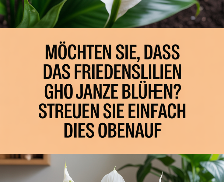 Möchten Sie, dass Friedenslilien das ganze Jahr blühen? Streuen Sie einfach dies obenauf