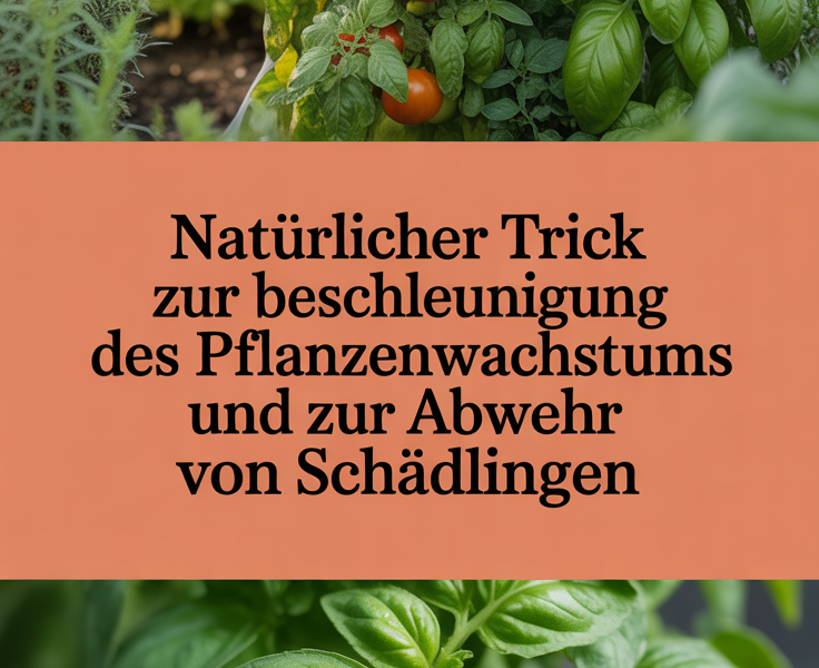 Natürlicher Trick zur Beschleunigung des Pflanzenwachstums und zur Abwehr von Schädlingen