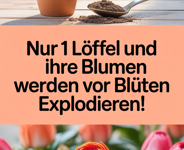 Nur 1 Löffel und Ihre Blumen werden vor Blüten explodieren!