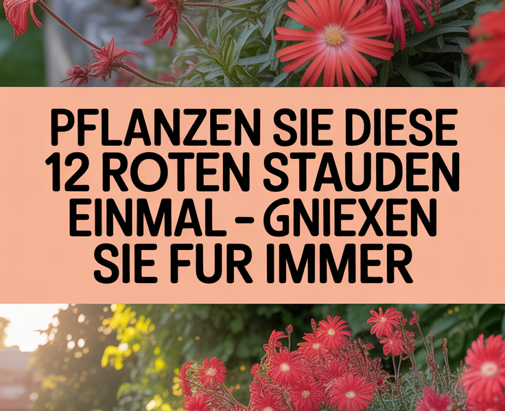 Pflanzen Sie diese 12 roten Stauden einmal – genießen Sie sie für immer
