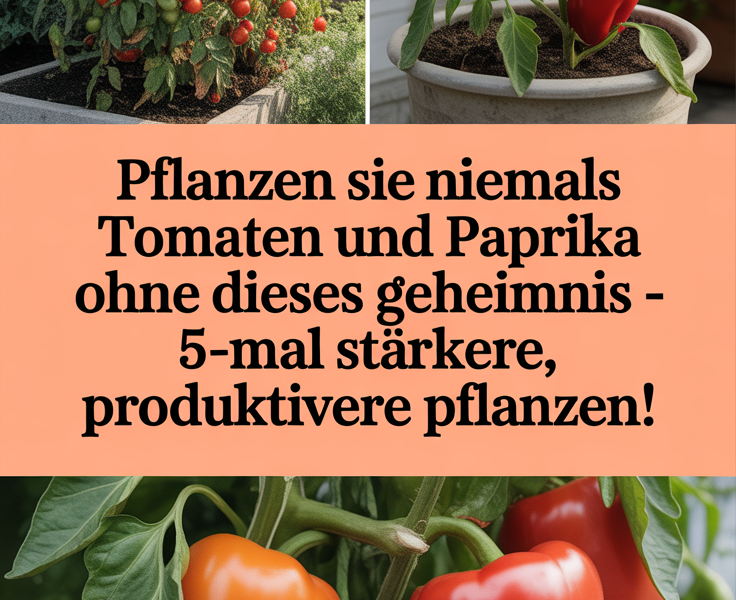 Pflanzen Sie niemals Tomaten und Paprika ohne dieses Geheimnis – 5-mal stärkere, produktivere Pflanzen!