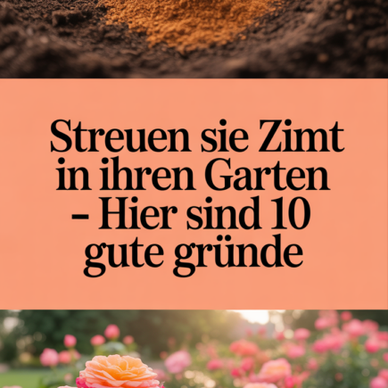 Streuen Sie Zimt in Ihren Garten – Hier sind 10 gute Gründe