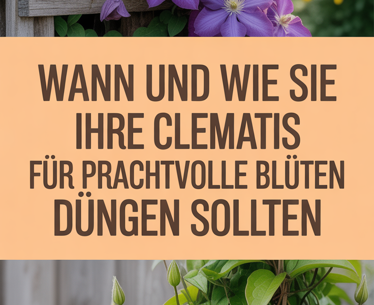 Wann und wie Sie Ihre Clematis für prachtvolle Blüten düngen sollten