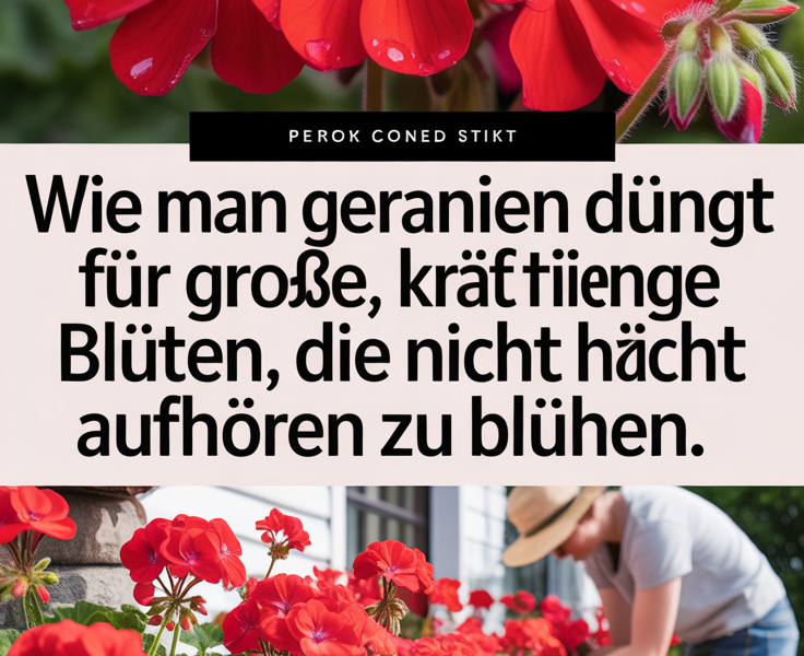 Wie man Geranien düngt für große, kräftige Blüten, die nicht aufhören zu blühen