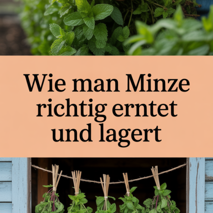 Wie man Minze richtig erntet und lagert