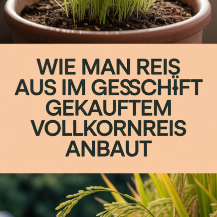 Wie man Reis aus im Geschäft gekauftem Vollkornreis anbaut