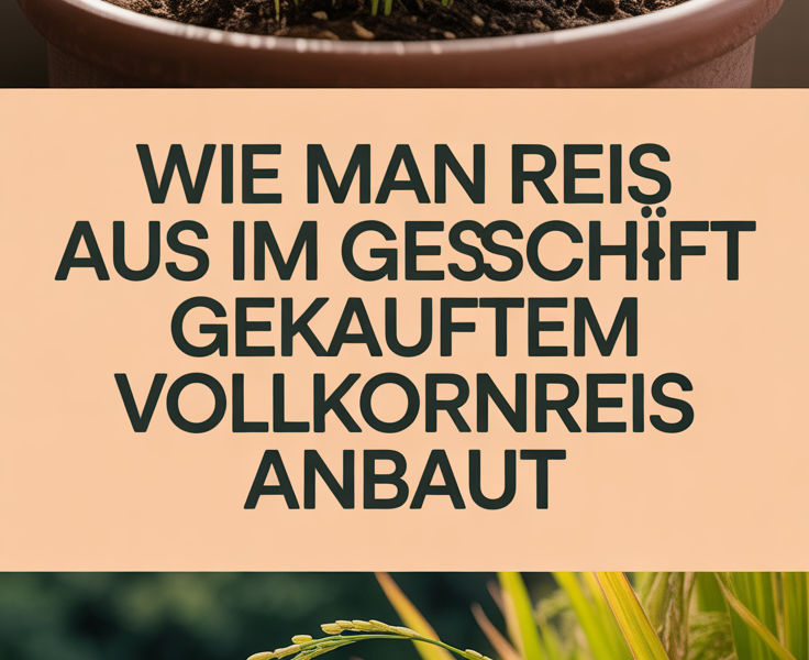 Wie man Reis aus im Geschäft gekauftem Vollkornreis anbaut