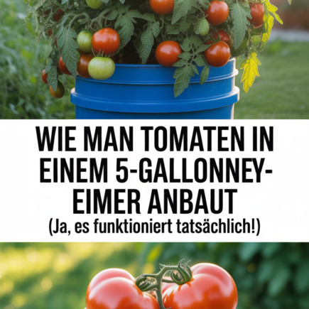 Wie man Tomaten in einem 5-Gallonen-Eimer anbaut (Ja, es funktioniert tatsächlich!)