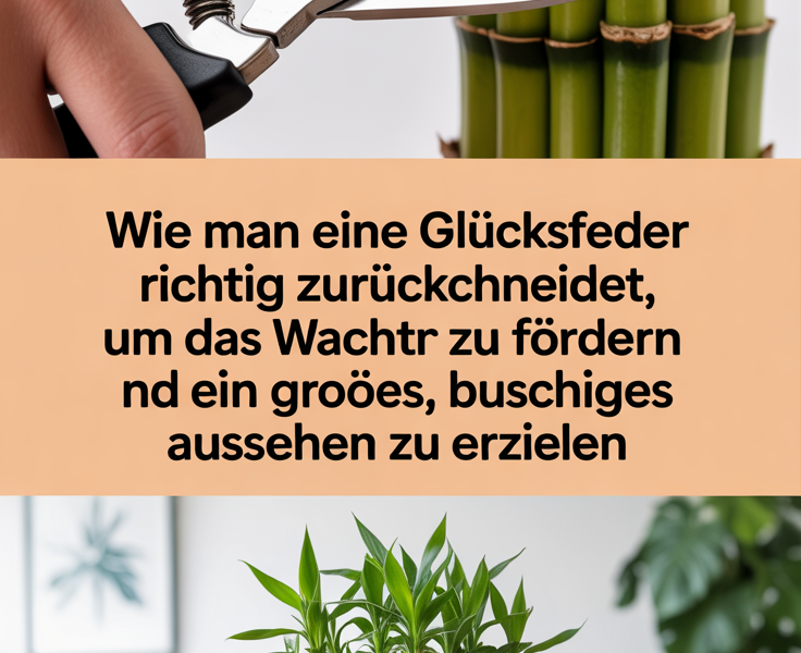 Wie man eine Glücksfeder richtig zurückschneidet, um das Wachstum zu fördern und ein großes, buschiges Aussehen zu erzielen